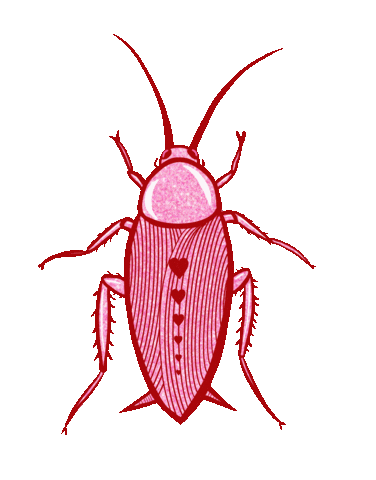 Pink Glitter Sticker by Creepy Gals