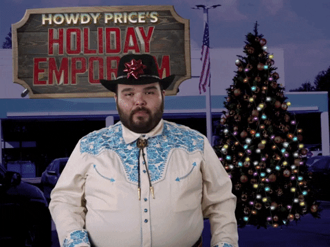 HowdyPrice giphyupload christmas xmas cowboy GIF