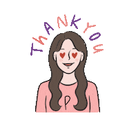 Girl Thanks Sticker