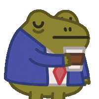 Coffee Frog Sticker