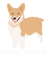 smartparke corgi woof bark cute dogs Sticker