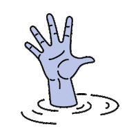 Water Help Sticker by lula dmitrieva