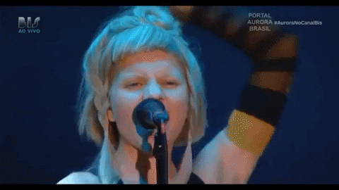 AlMacias giphygifmaker live aurora lollapalooza GIF