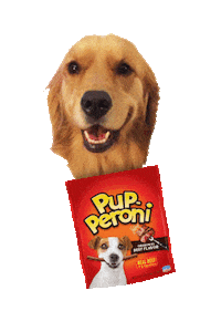PupperoniTreats happy dog excited laugh Sticker