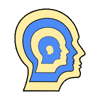 Fakhripunch trippy color colorful head Sticker