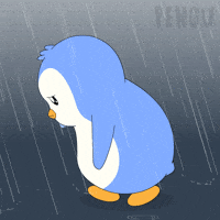 Sad Rainy Day GIF by Pudgy Penguins