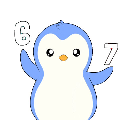 6 7 Penguin Sticker by Pudgy Penguins