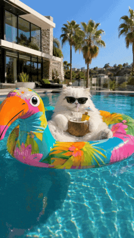 Relaxing Pool Party GIF