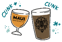 waikikibeachcomber beer cheers beach hotel Sticker