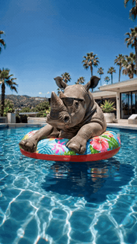 Relaxing Pool Party GIF