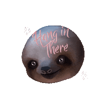 soulvitamins sloth encouragement encouraging hang in there Sticker