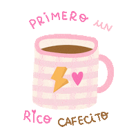 valeilustracion1 taza cafecito valeilustracion Sticker