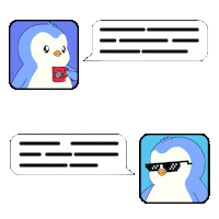 Text Hello Sticker by Pudgy Penguins