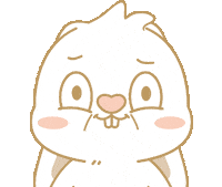 Bunny 傻眼 Sticker by EVANS艾特兔