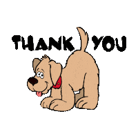 Dog Thank You Sticker by imoji