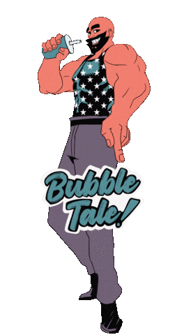 Super Hero Tea Sticker by BubbleTale Greece Official