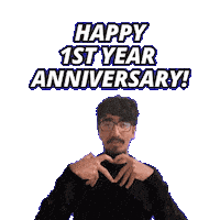 One Year Anniversary Sticker
