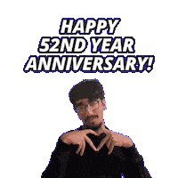 52 Year Anniversary Sticker