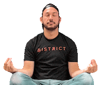 districtnhv meditation zen namaste meditate Sticker
