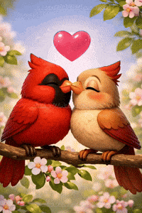 Love Is In The Air Kiss GIF