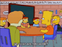 bart simpson school GIF