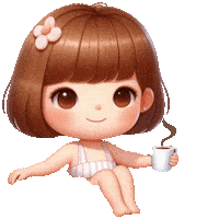 Coffee-Break Girl Sticker