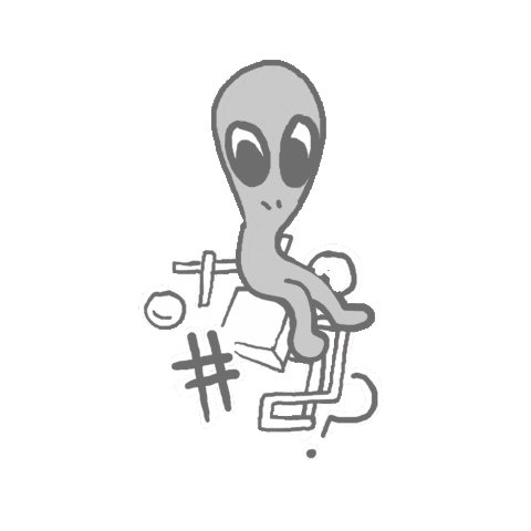 Dogwithacomputer wtf weird alien aliens Sticker