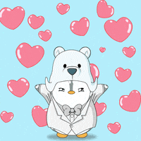 I Love You Hearts GIF by Pudgy Penguins