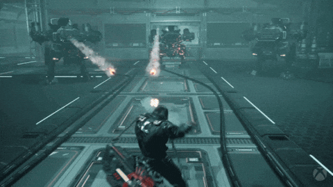 Robot Knock Back GIF by Xbox