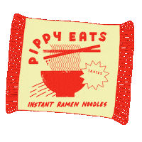 Pippyeats ramen noodles instant ramen pippy eats Sticker