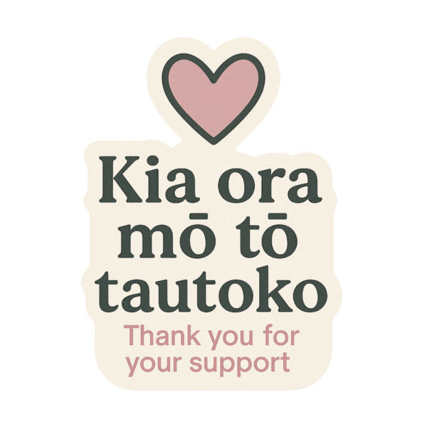 Thank You For Your Support Kia Ora Sticker by NZ Collab