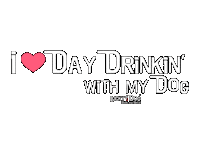 luckydoglady day drinking dog park lucky dog barkandbrew Sticker