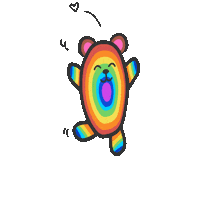 Seesaw Rainbow Bear Sticker by Jessica Seesawer