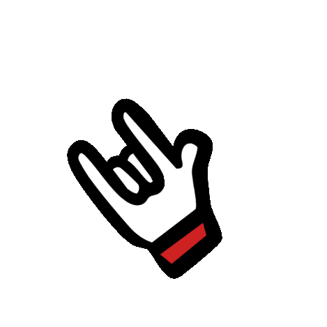 Rock Hand Sticker by Vita Cola