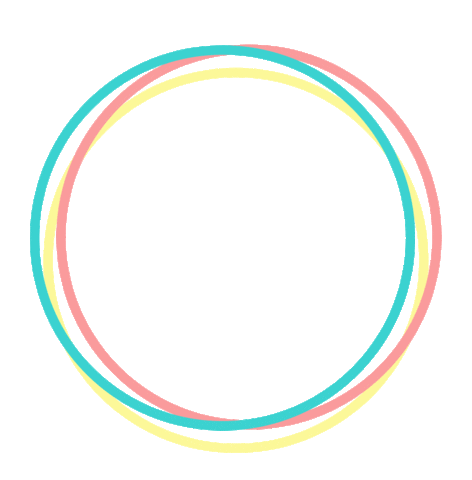 Rings Spinning Sticker by Gritty Knits