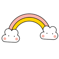 rainbow cloud GIF by RACHELJPOWELL.COM