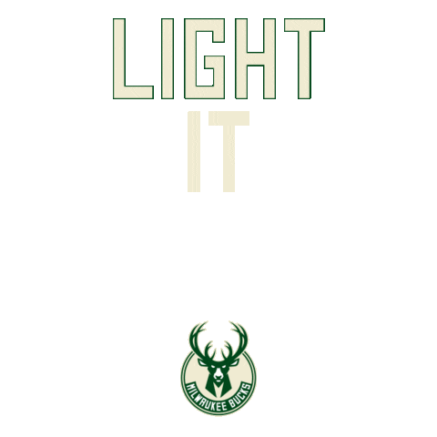 Light It Up Logo Sticker by Milwaukee Bucks