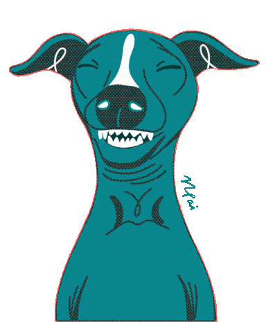 nadiarttai giphyupload happy dog laugh Sticker