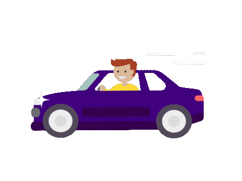 Motionisator giphyupload smile travel car Sticker