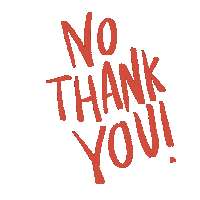 No Thank You Words Sticker