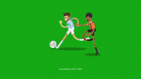Lional Messi dribbling the ball
