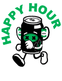 opalastudios drink happy hour mascote latinha Sticker