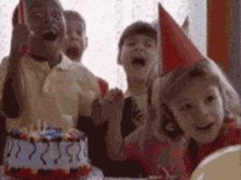 child celebrating GIF