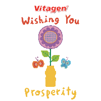 Chinese New Year Orange Sticker by VITAGEN Malaysia