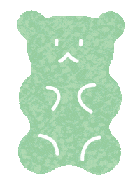 Gummy Bear Glitter Sticker