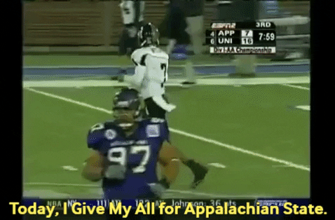 giphygifmaker national champs app state appalachian richie williams GIF