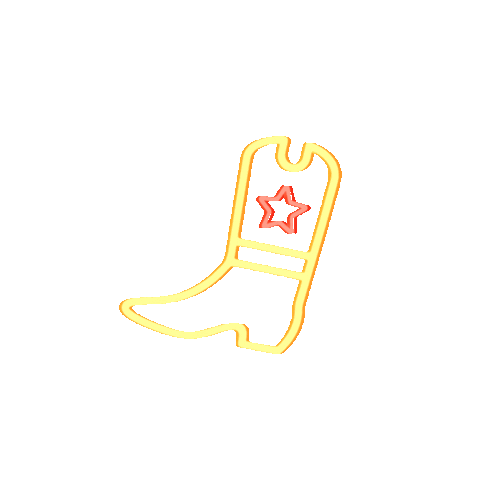 Cowboy Boot Sticker by Neon Beach
