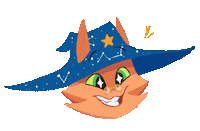 Crunchys_art cat excited so cool orange cat Sticker