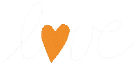 Orange Love Sticker by Daniela Nachtigall