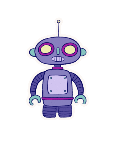 Robot Breaking Sticker